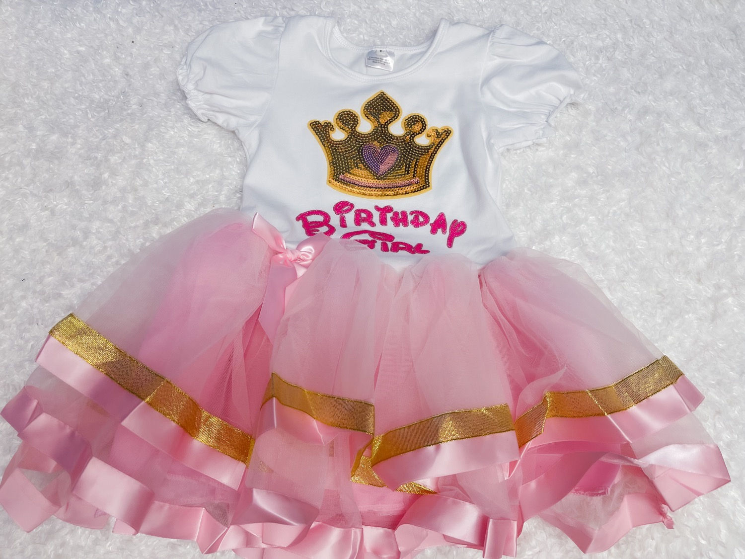 Birthday Girl Crown Tutu Set