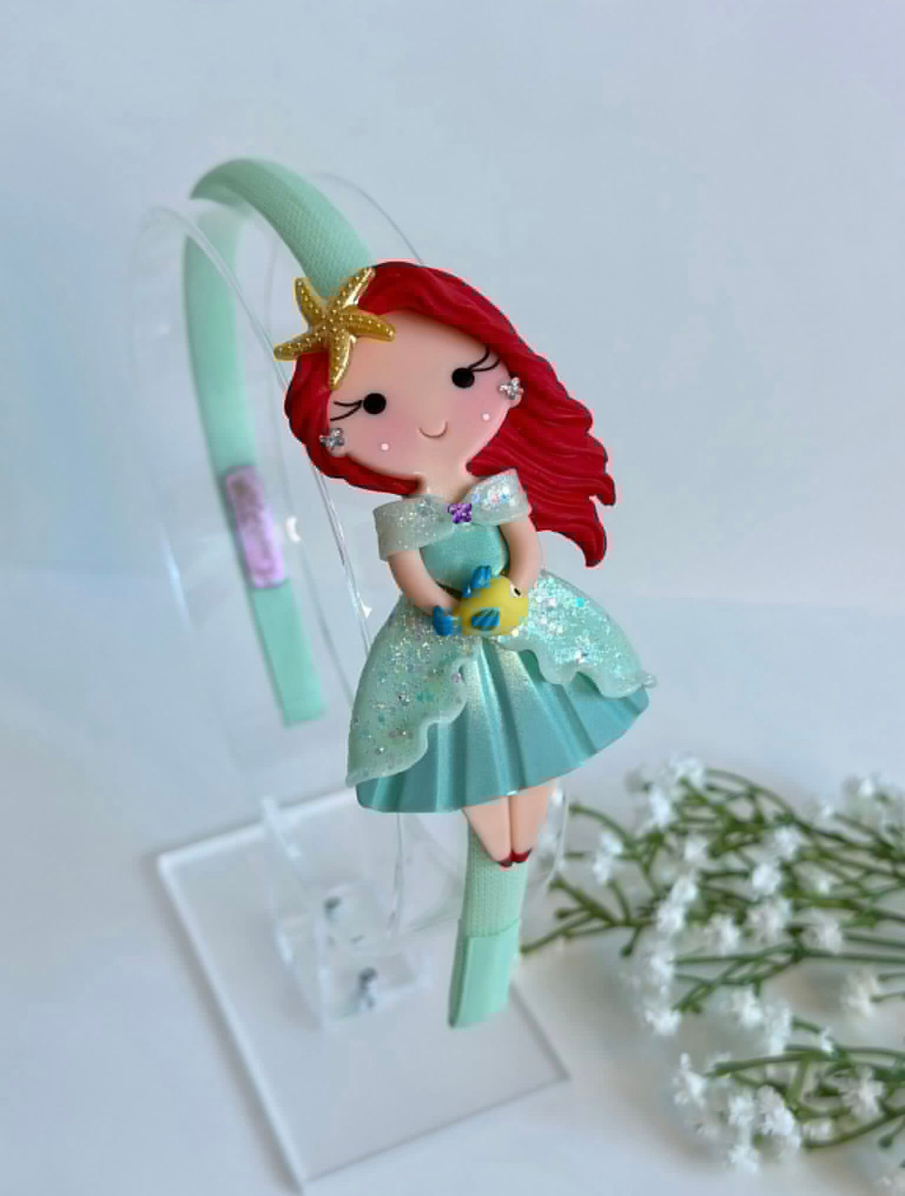 Red head Ariel Little Mermaid Princess Headband 