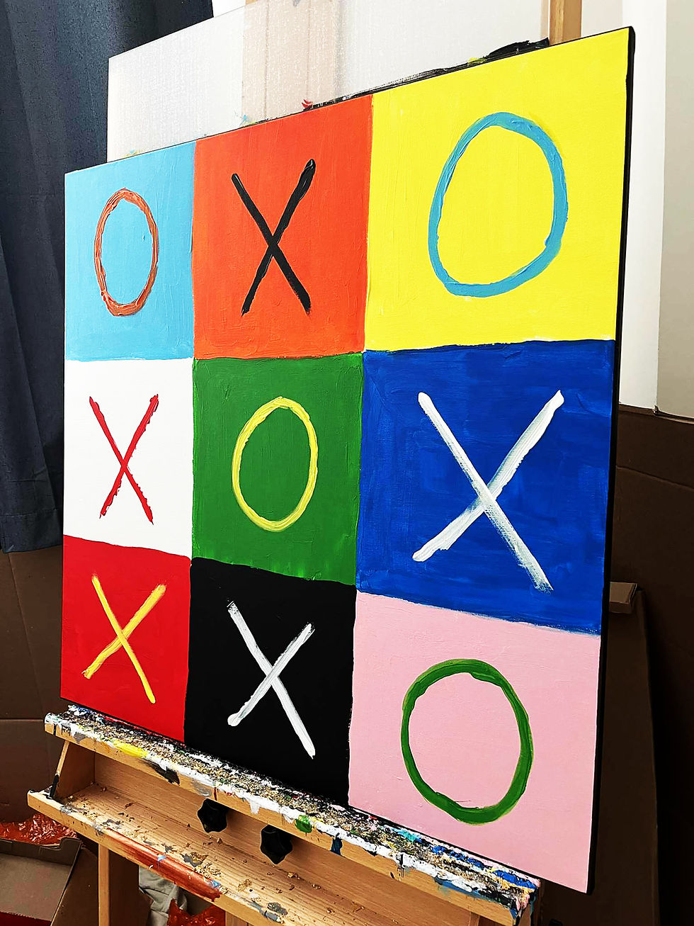 Thumbnail: XS AND OS - Original painting - 30"x30"