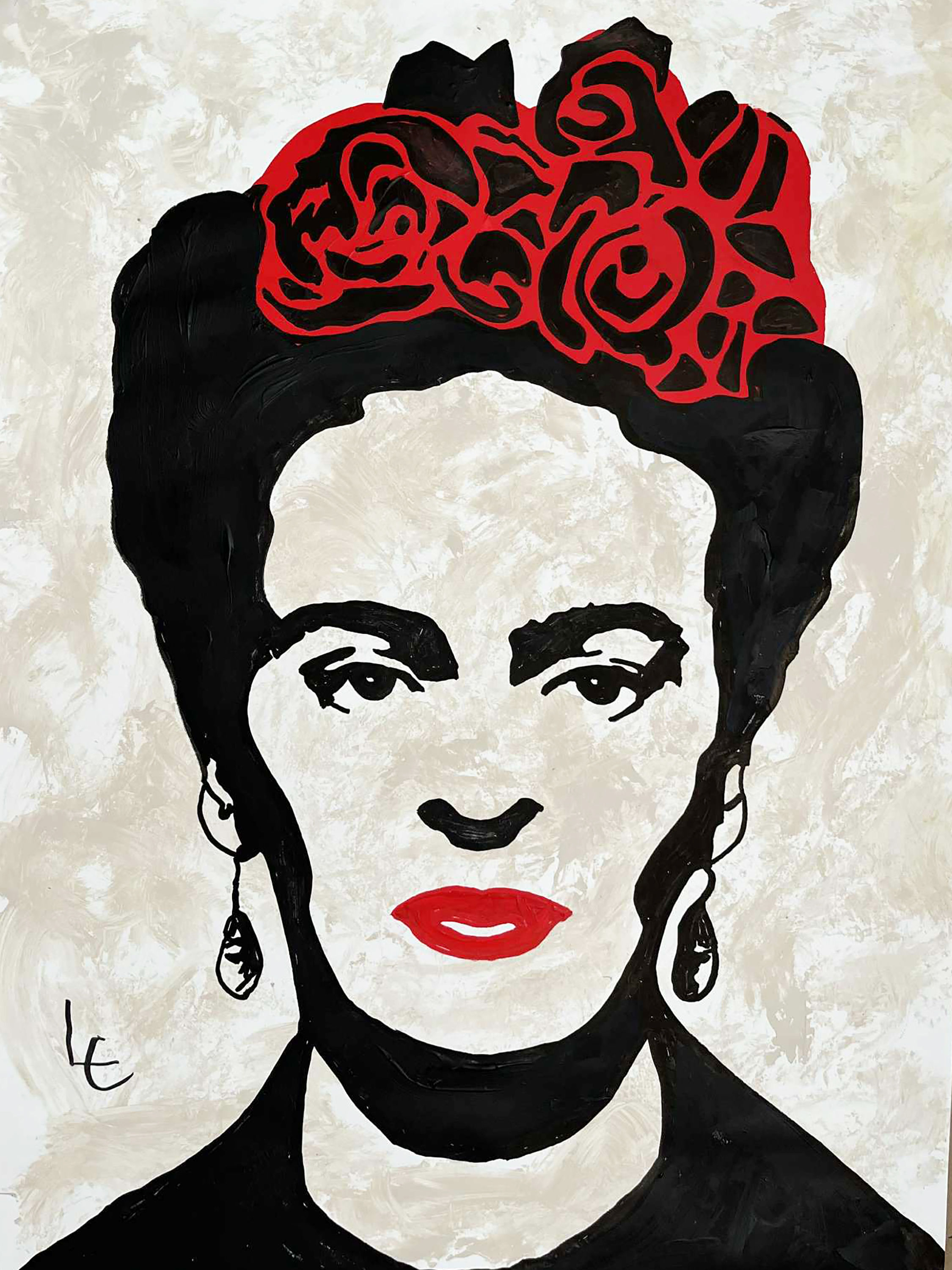 FRIDA - Original painting on paper 18in x 24in