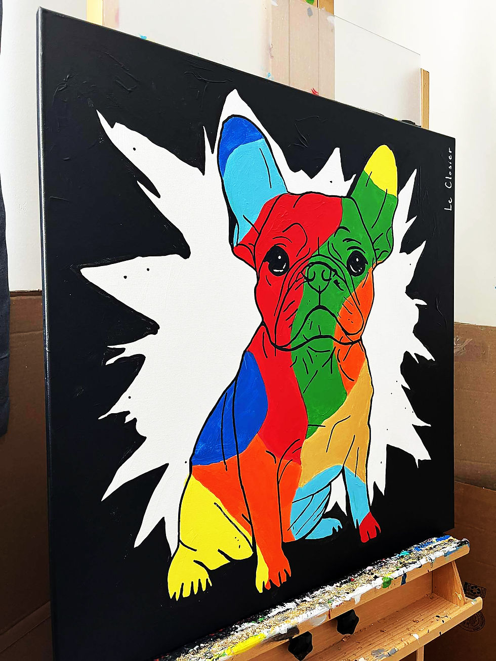 Thumbnail: BULLDOG - Original painting - 30"x30"