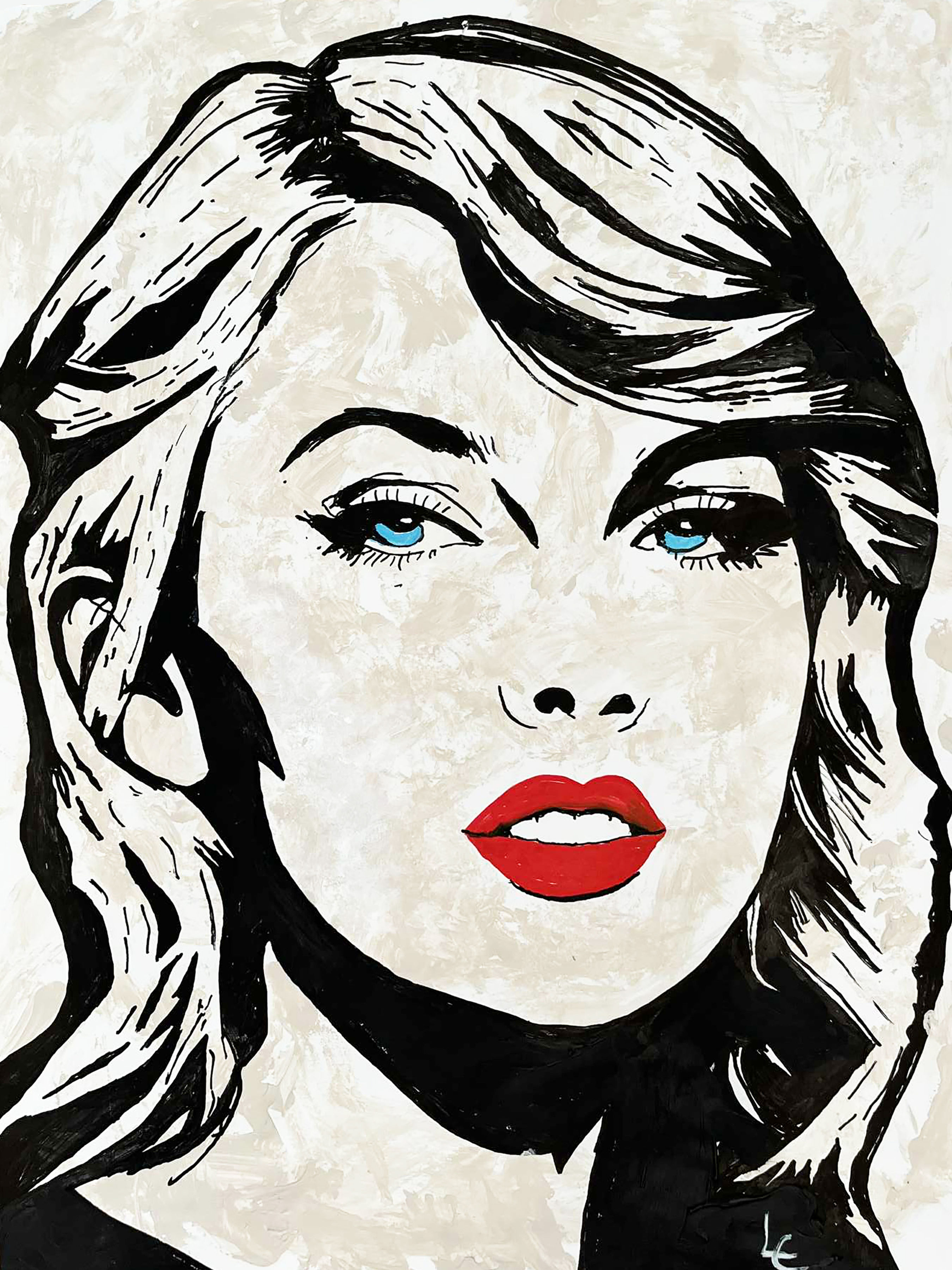 TAYLOR - Original painting on paper 18in x 24in