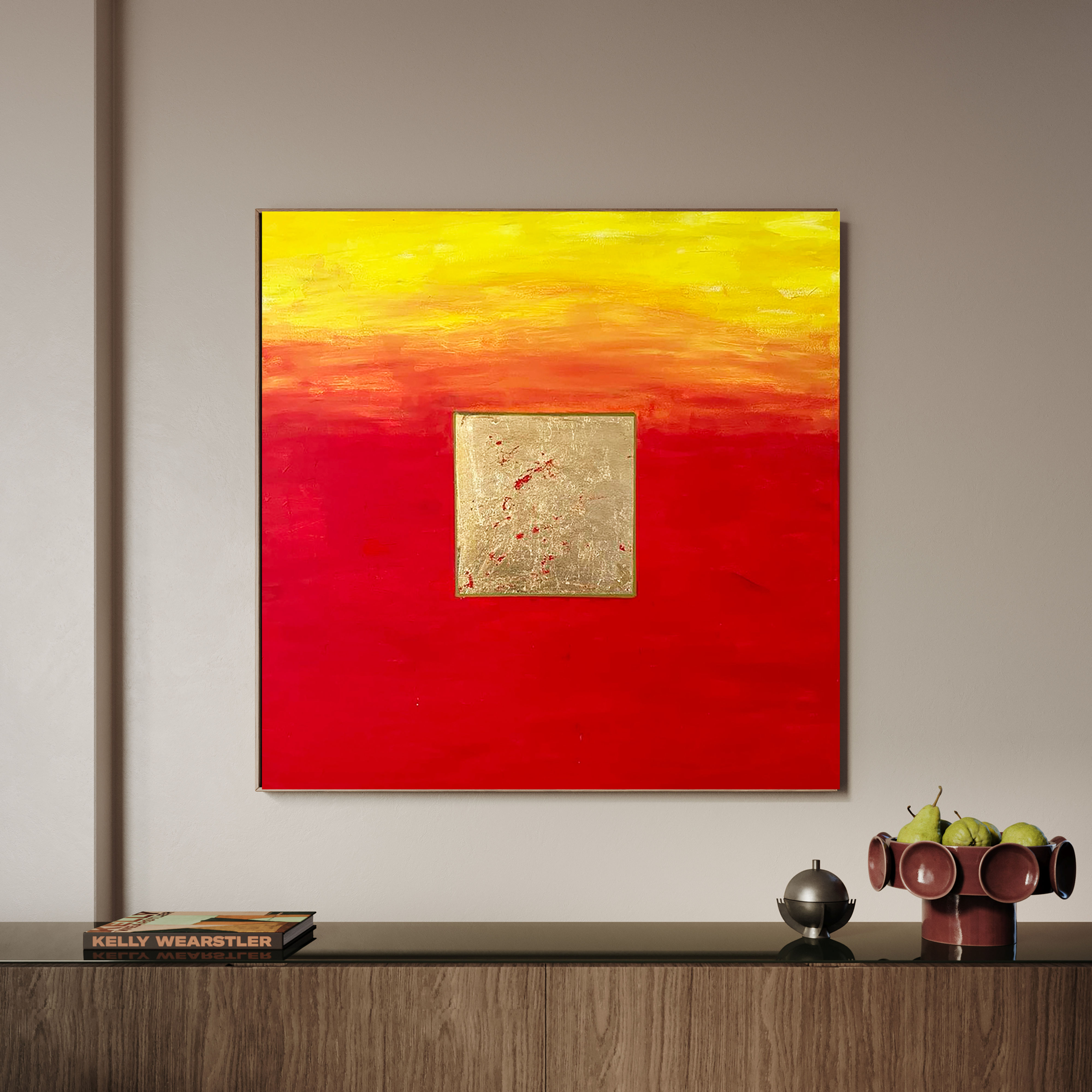 ABSTRACT RED (GOLD) - HIGH RES FILE READY TO PRINT