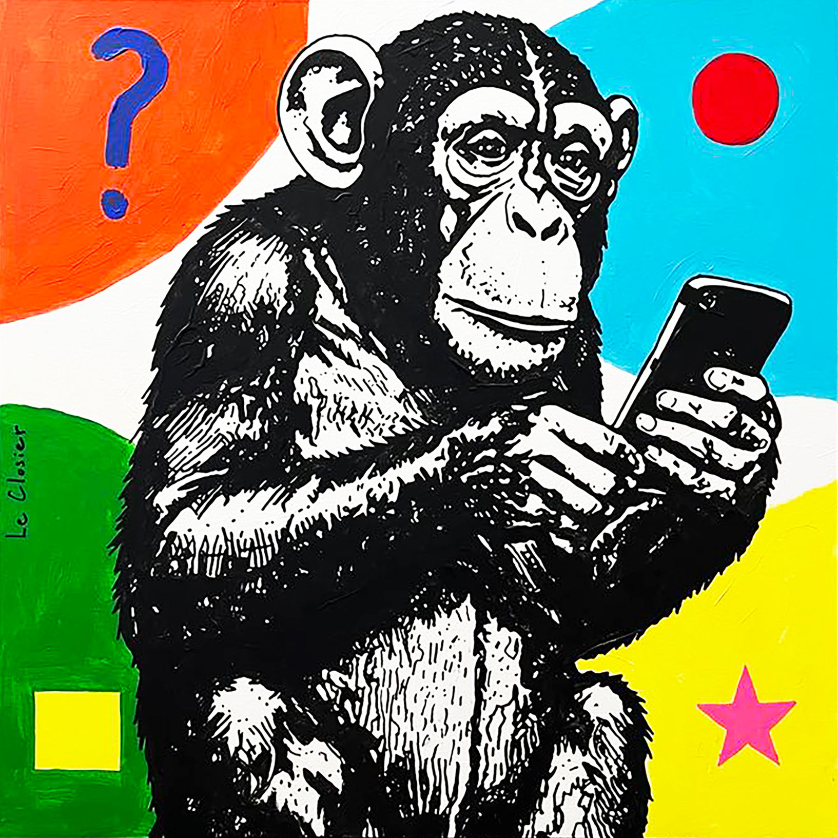 APEMAN - Original painting - 30inx30in