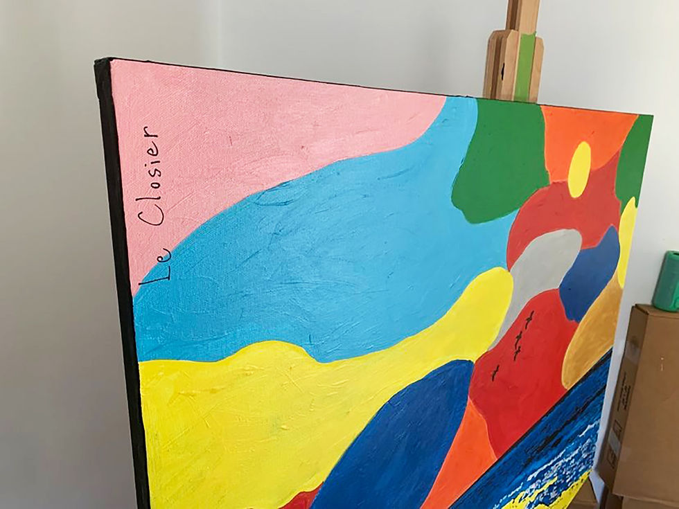 Thumbnail: THE BEACH - Original painting - 36"x48"