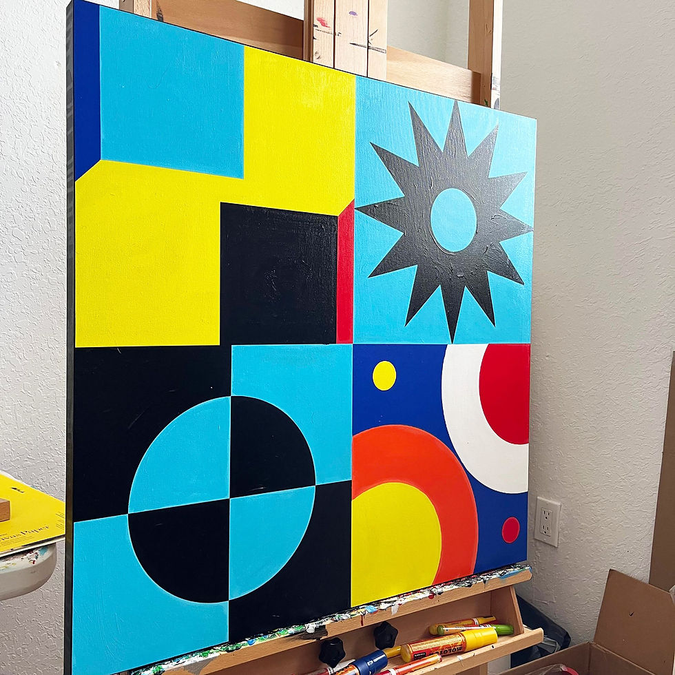 Thumbnail: ABSTRACT GEOMETRIC #11 - Original painting - 30"x 30"