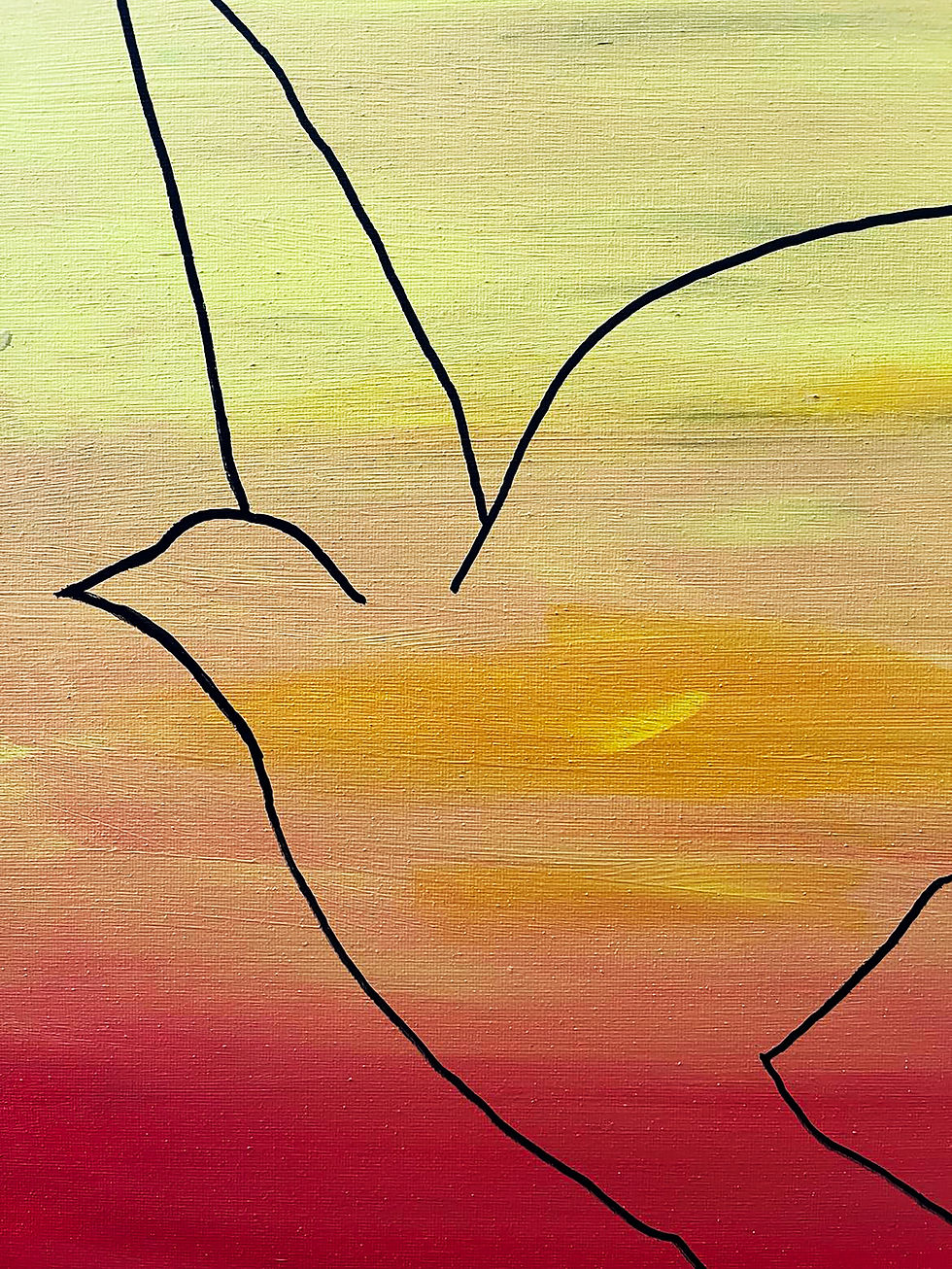 Thumbnail: BIRD II - Original painting - 18"x24"