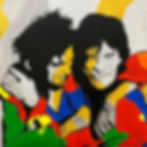 leclosier, le closier, painting, pop art, urban, street art, portrait, rock, rolling stones, mick jagger, keith richards