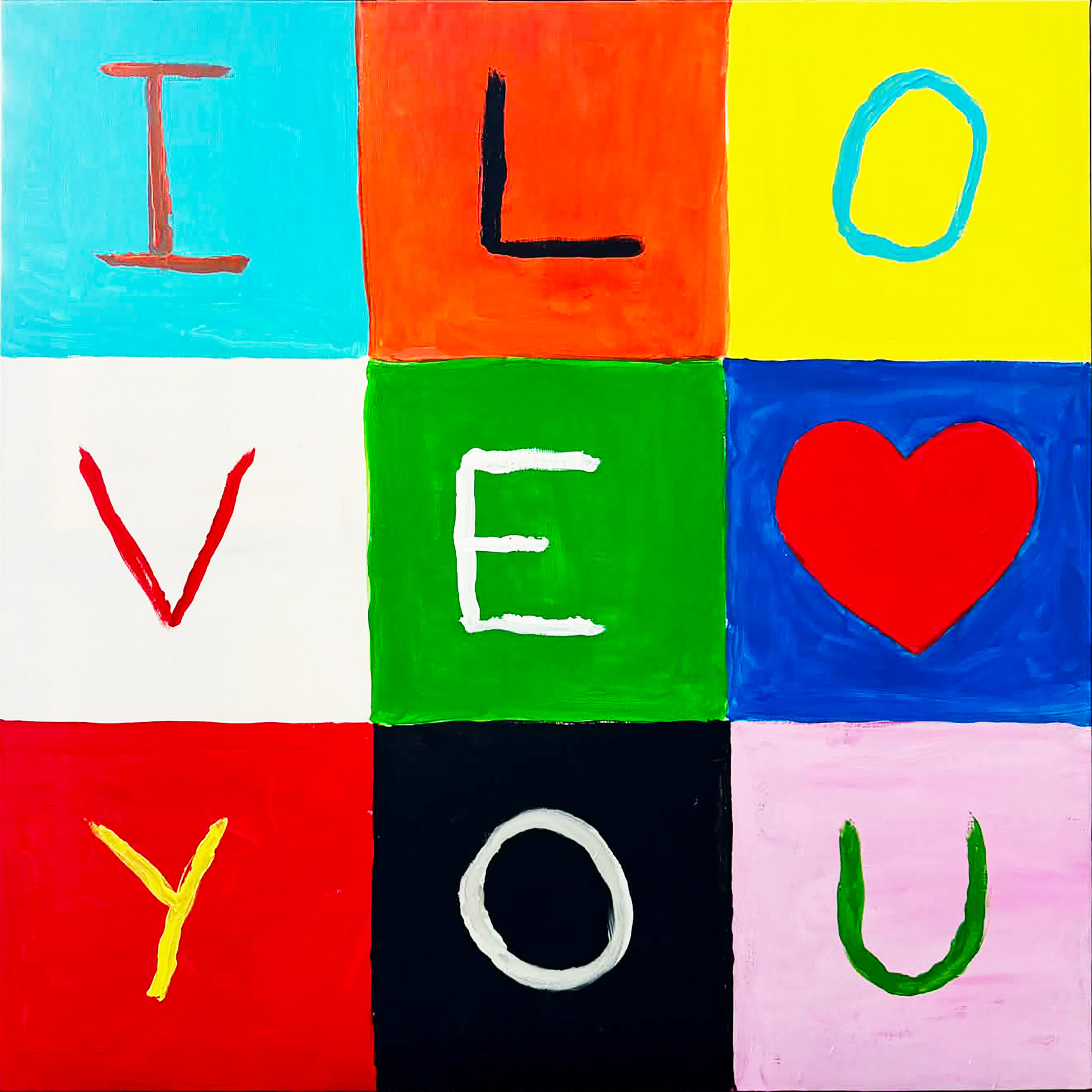 I LOVE YOU - Original painting - 30"x30"