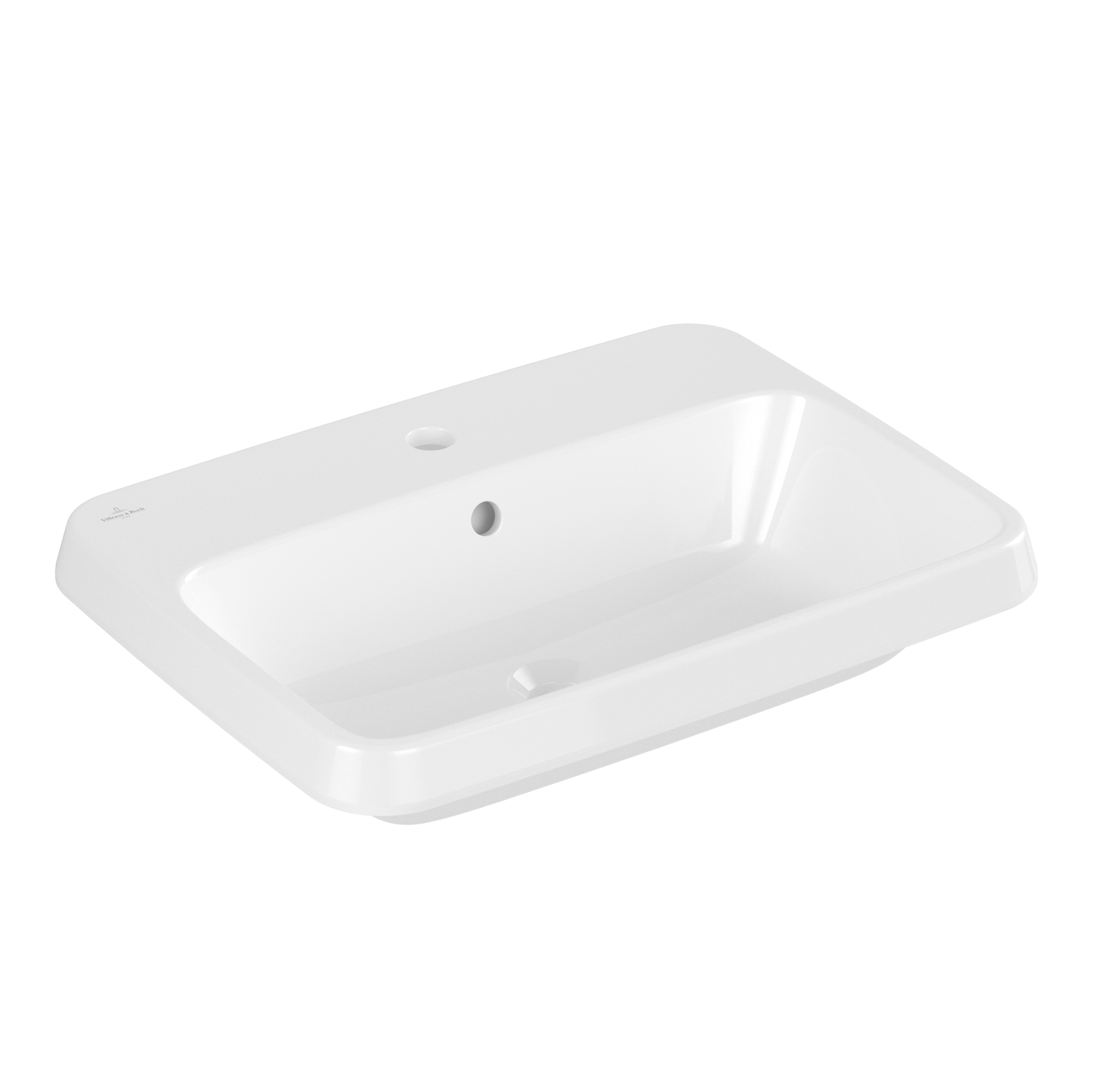 Architectura Built-in washbasin, 600x450x170mm, with overflow, White Alpin