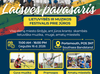 Nemokamas festivalis prie jūros: „Laisvės pavasaris 2026“ kviečia į Portsmouth
