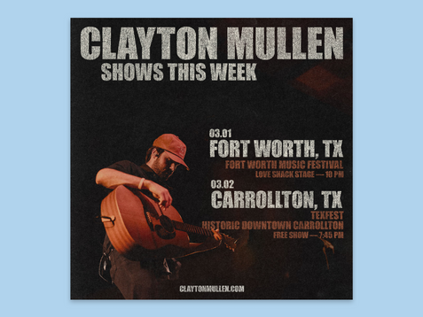 Social Post for Upcoming Shows