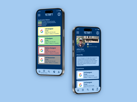 Application Status & Profile Screen