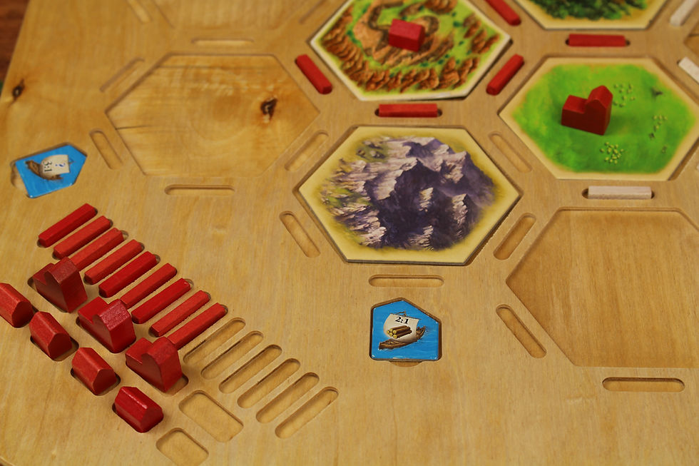 Miniaturbild: Two Layer Birch Hex Card Game Board
