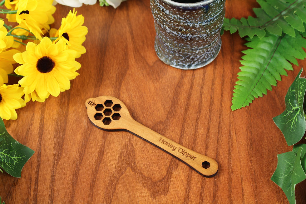 Thumbnail: Honey Dipper Short Handle, Honey Stick, Honey Utensil | Cherry