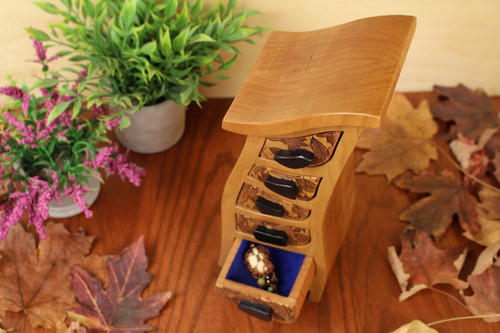 Cherry Abbott Mini Wonky Wooden Jewelry Box | Masterpiece Lasered Wood