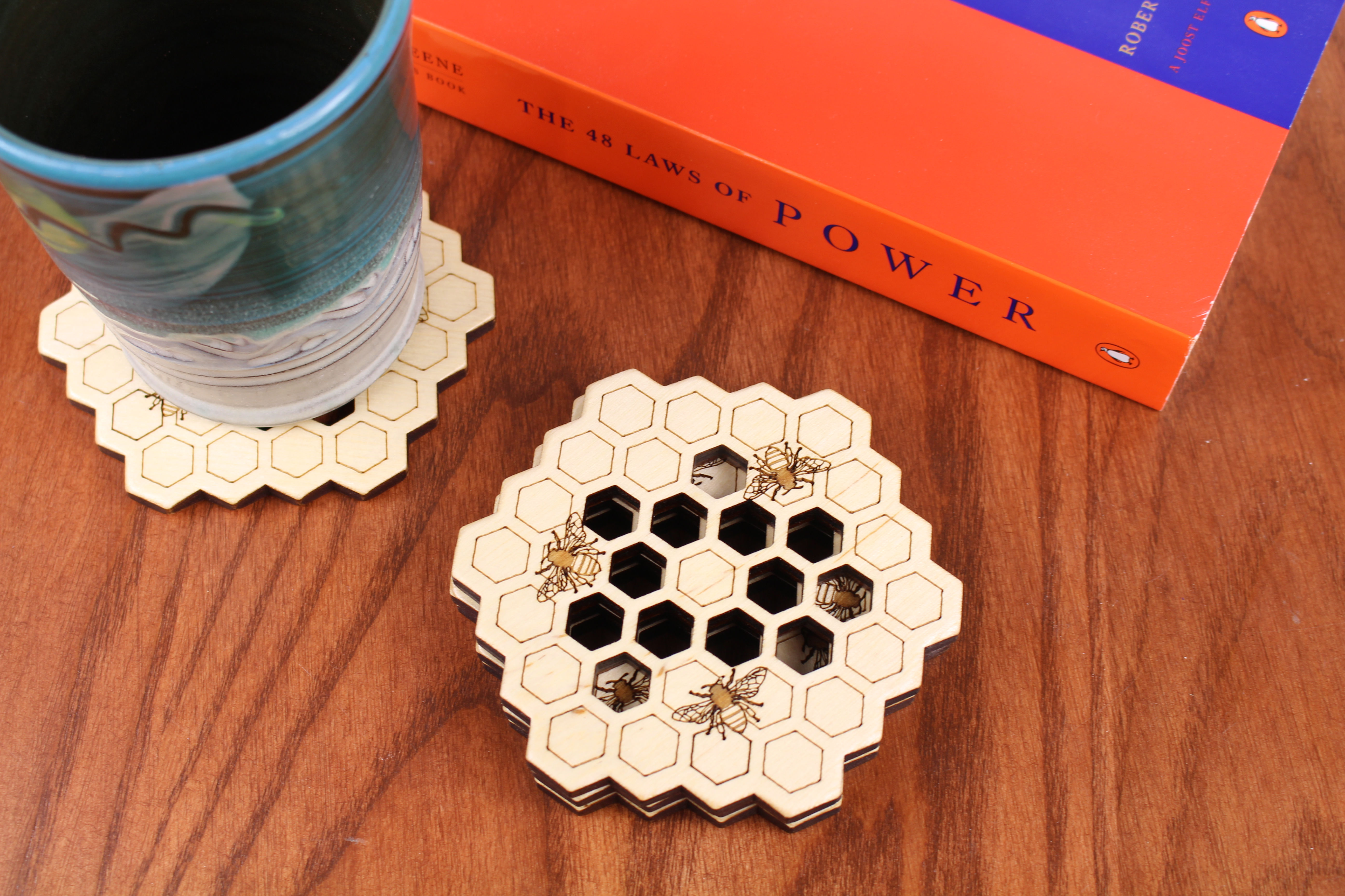 Honey Bee Coasters - Set of 6