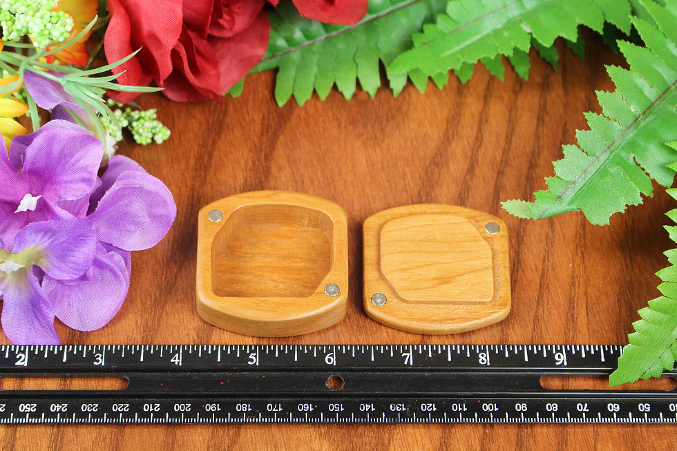 Thumbnail: Cat Home | Natural Wood Magnetic Box | Laser Engraved