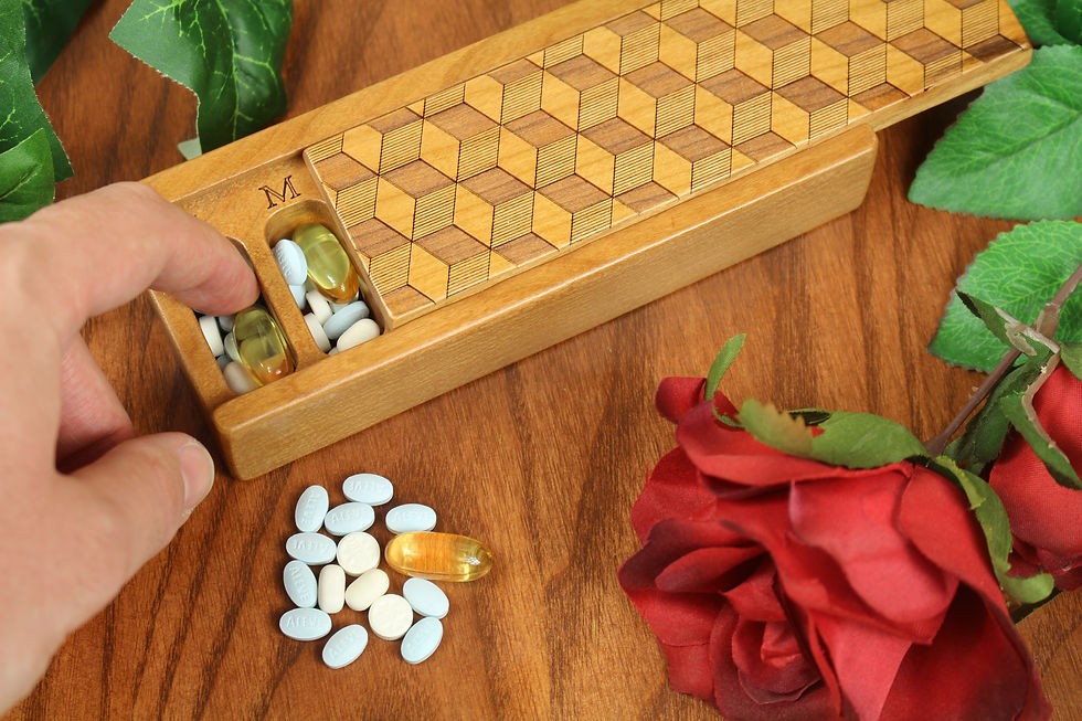 Thumbnail: Cube Optical Art Design | 7 Day Pill Box | Single