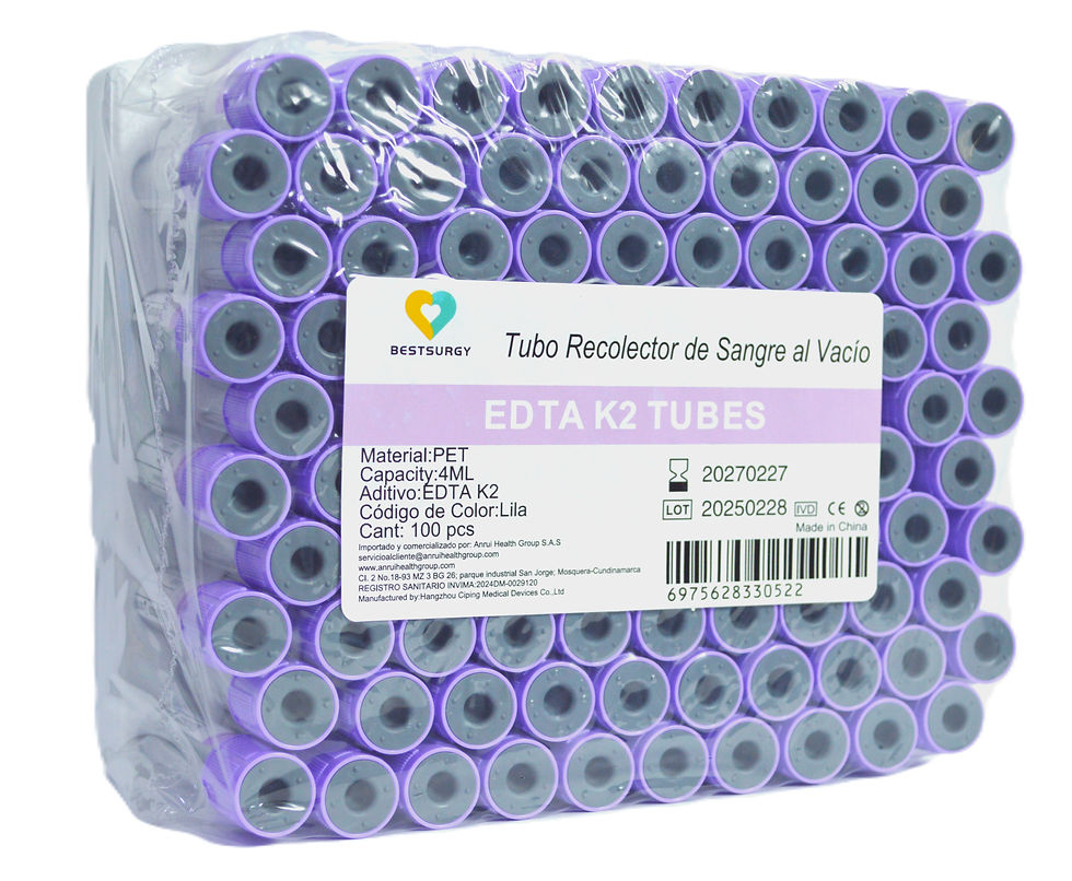 Miniatura: Tubo Recolector de Sangre – Tapa Púrpura (EDTA K2)