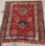 Antique Caucasian Kazak Prior to Completion of Restoration