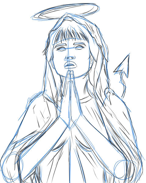 Sketch poster for Demi Lovato's music album 'Holy Fvck'