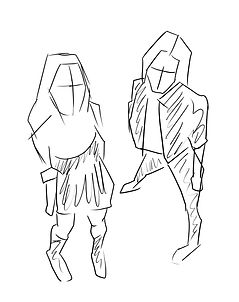 Illustrated sketch of Taylor Momsen and Lzzy Hale for The Pretty Reckless and Halestorm tour