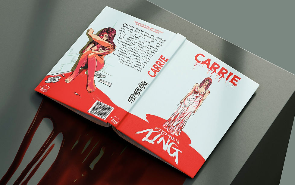 Book cover of the horror 'Carrie' by Stephen King