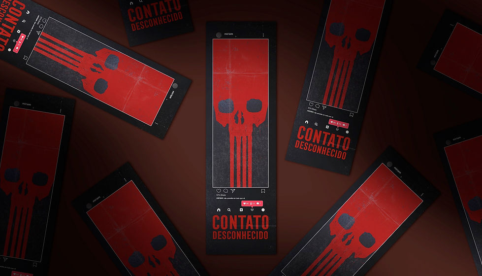Book cover of the thriller 'Contato Desconhecido'
