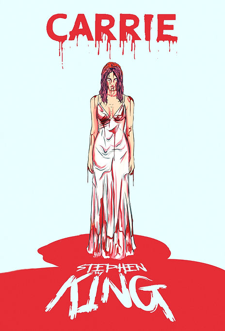 Book cover of the horror 'Carrie' by Stephen King