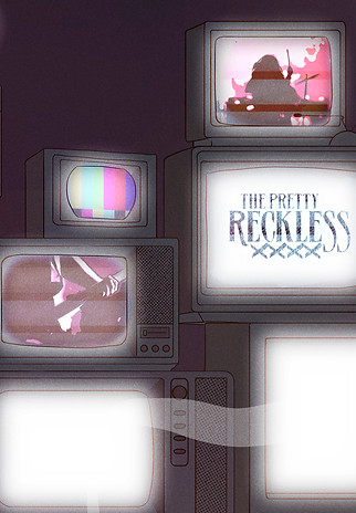 Commemorative illustrated poster for The Pretty Reckless' music video 'Make Me Wanna Die'