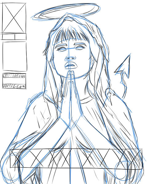 Sketch poster for Demi Lovato's music album 'Holy Fvck'
