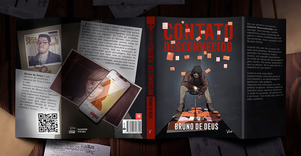 Book cover of the thriller 'Contato Desconhecido'