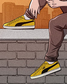 Advertising illustration for Puma sneakers commissioned by Artwalk