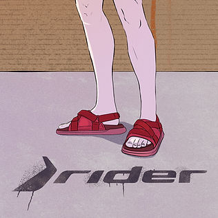 Advertising illustration for Rider commissioned by Artwalk