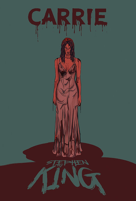 Book cover of the horror 'Carrie' by Stephen King