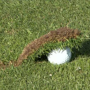 Do you hit the ground before the golf ball?