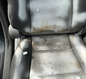 tattered car seat