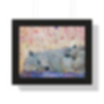 Thumbnail: Framed Poster — Sleeping Polar Bears Art Print (Horizontal)