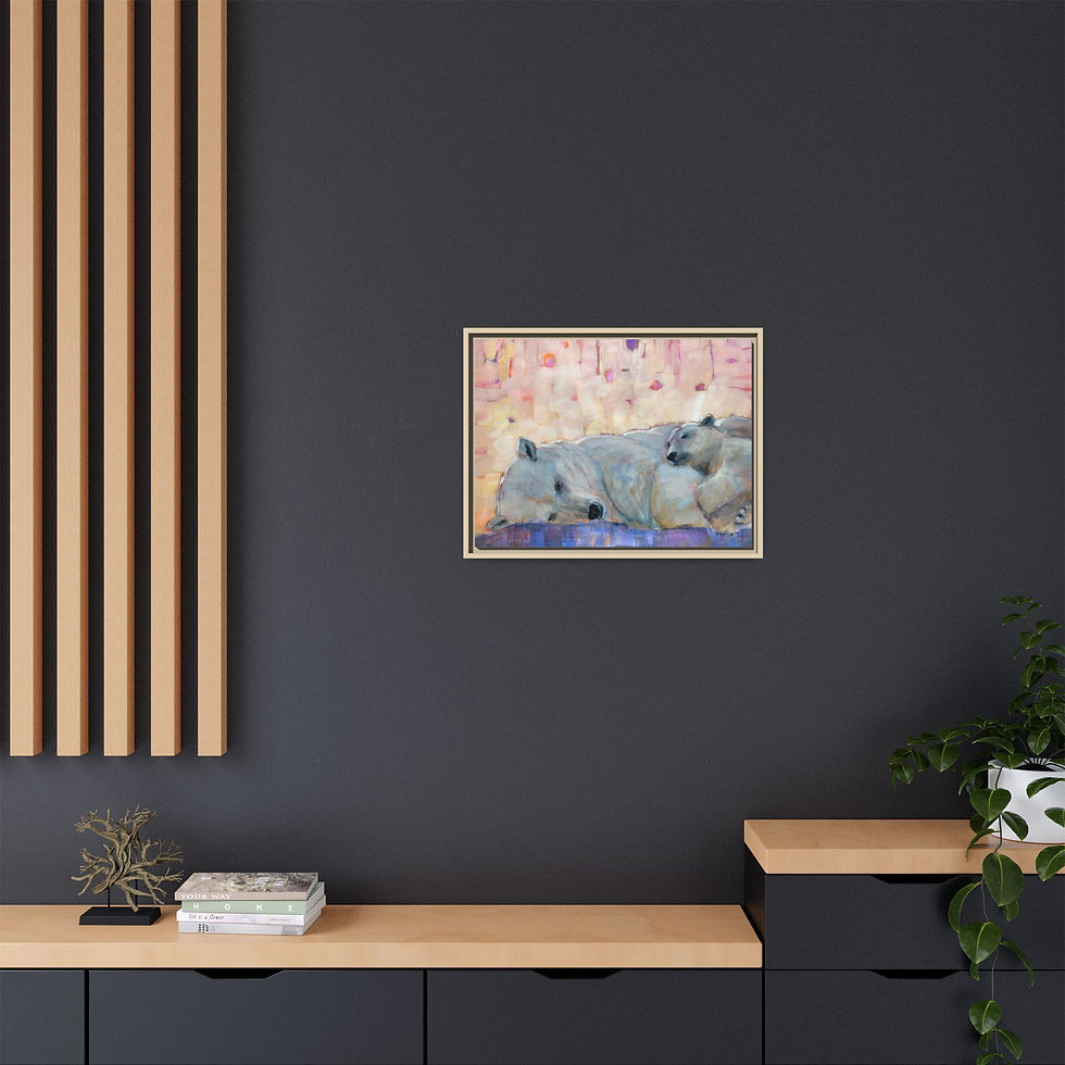 Thumbnail: Matte Canvas, Framed (Multi-color)