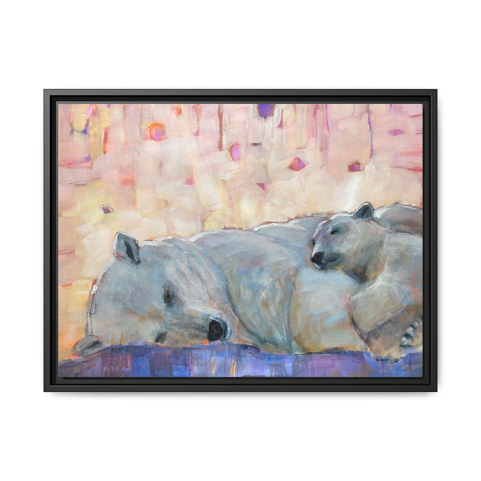 Thumbnail: Matte Canvas, Framed (Multi-color)