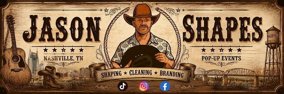 Jason Shapes Hat Shaping - Cleaning - Branding