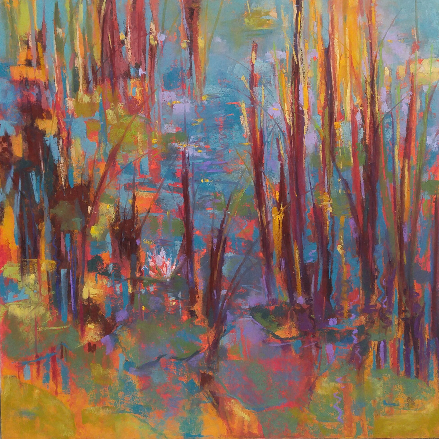 "Summer on the Pond", 12"x12"
