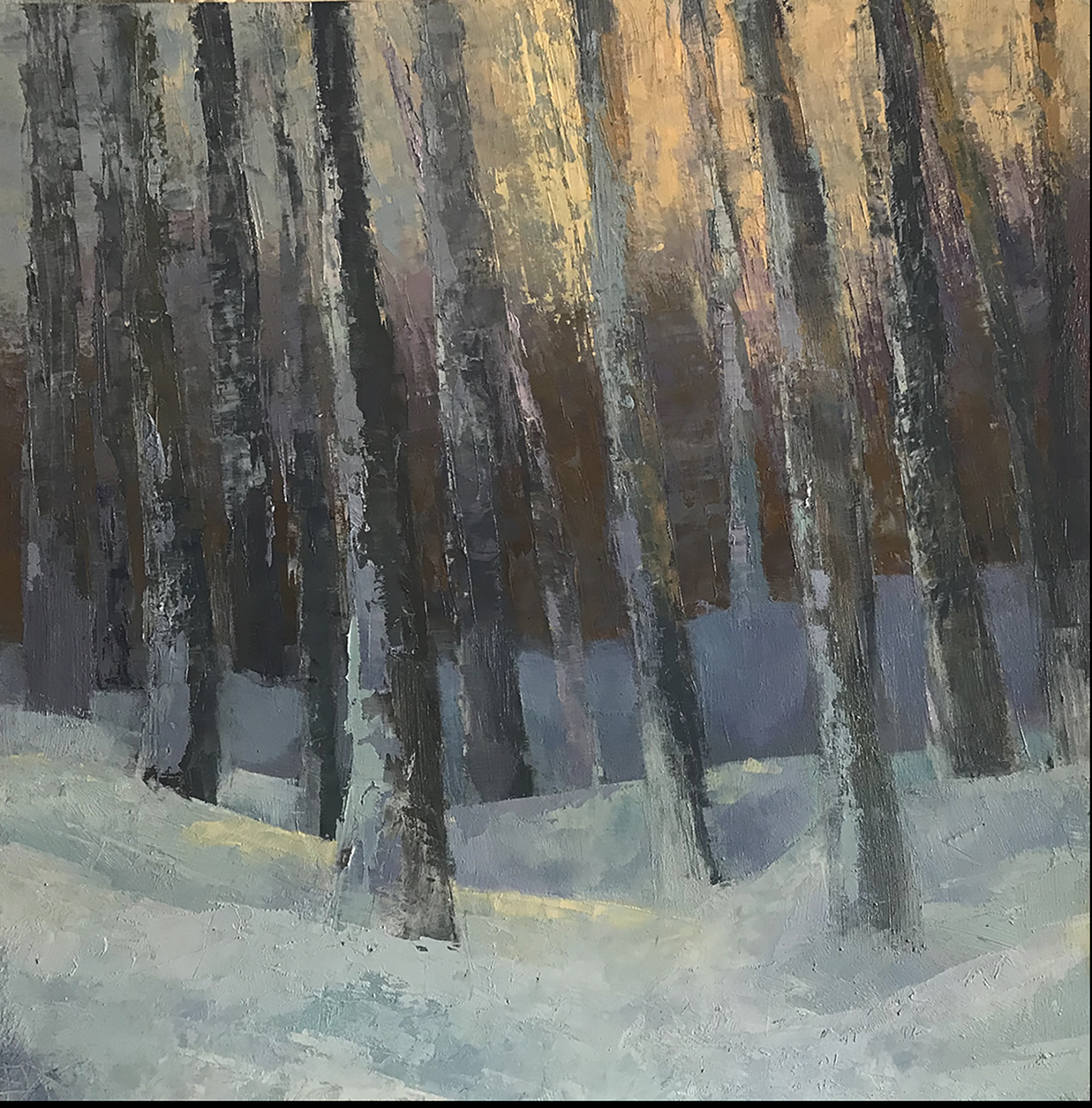 "Winter Light", Oil, 12"x12"