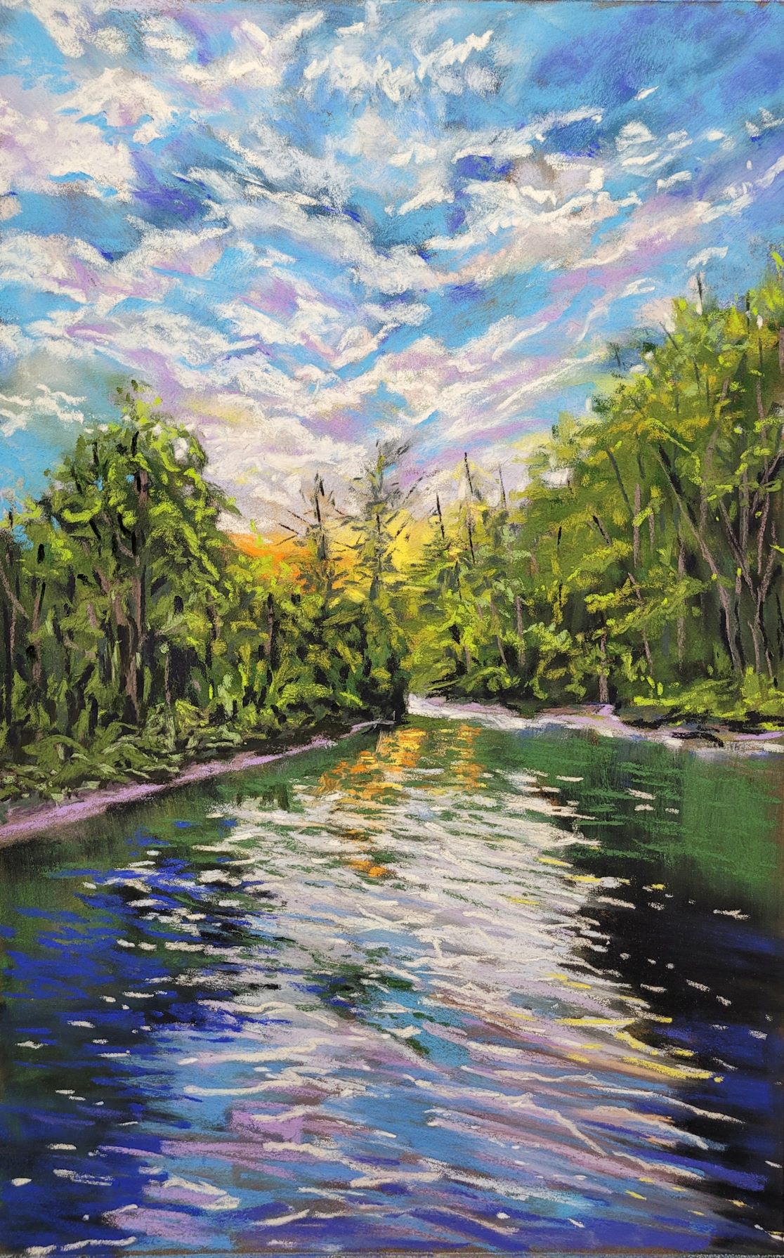 "Western View", Soft Pastels, 19"x30"