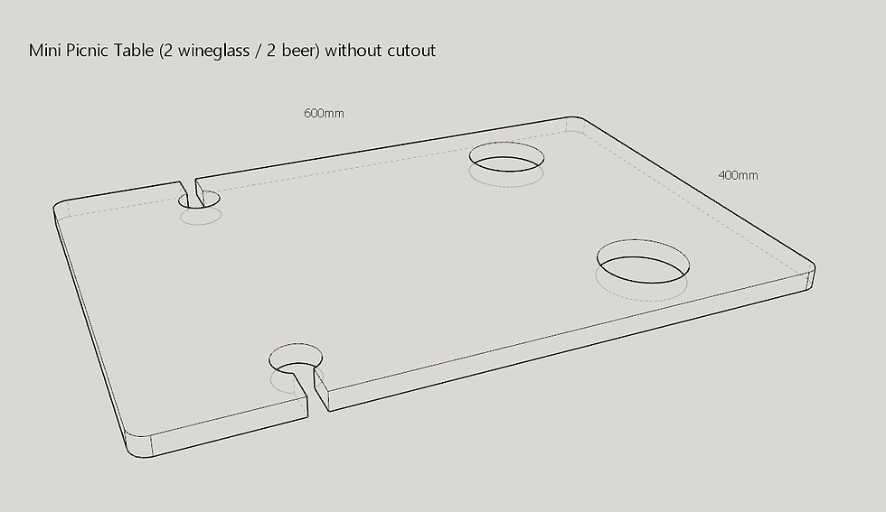 Thumbnail: Spotted Gum “Banquet” 2-Wineglass 2-Beer Table