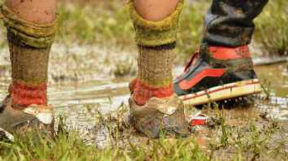 Stable door defence against muddy shoes