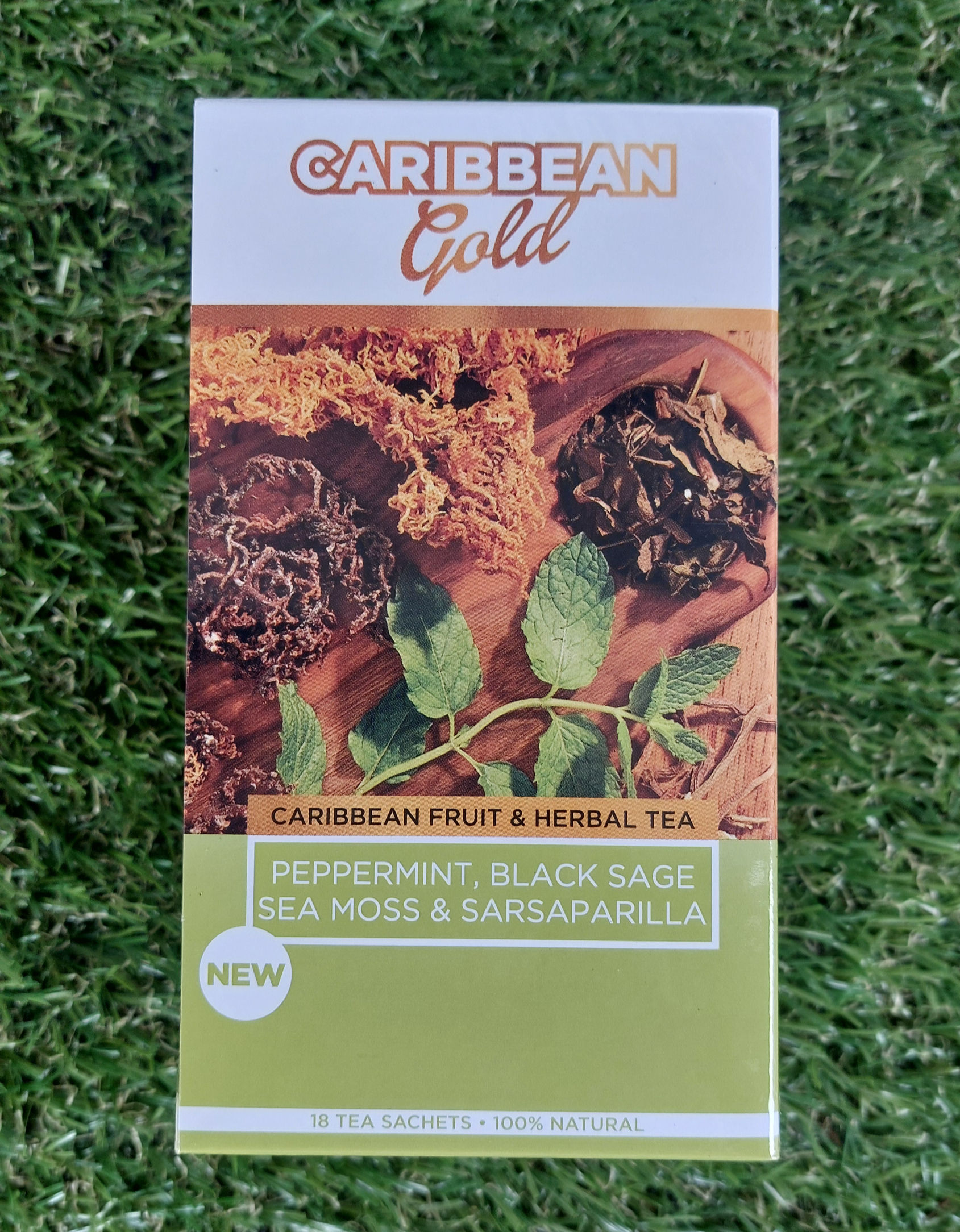 Caribbean Gold Teas | Peppermint, Black Sage, Sea Moss & Sarsaparilla