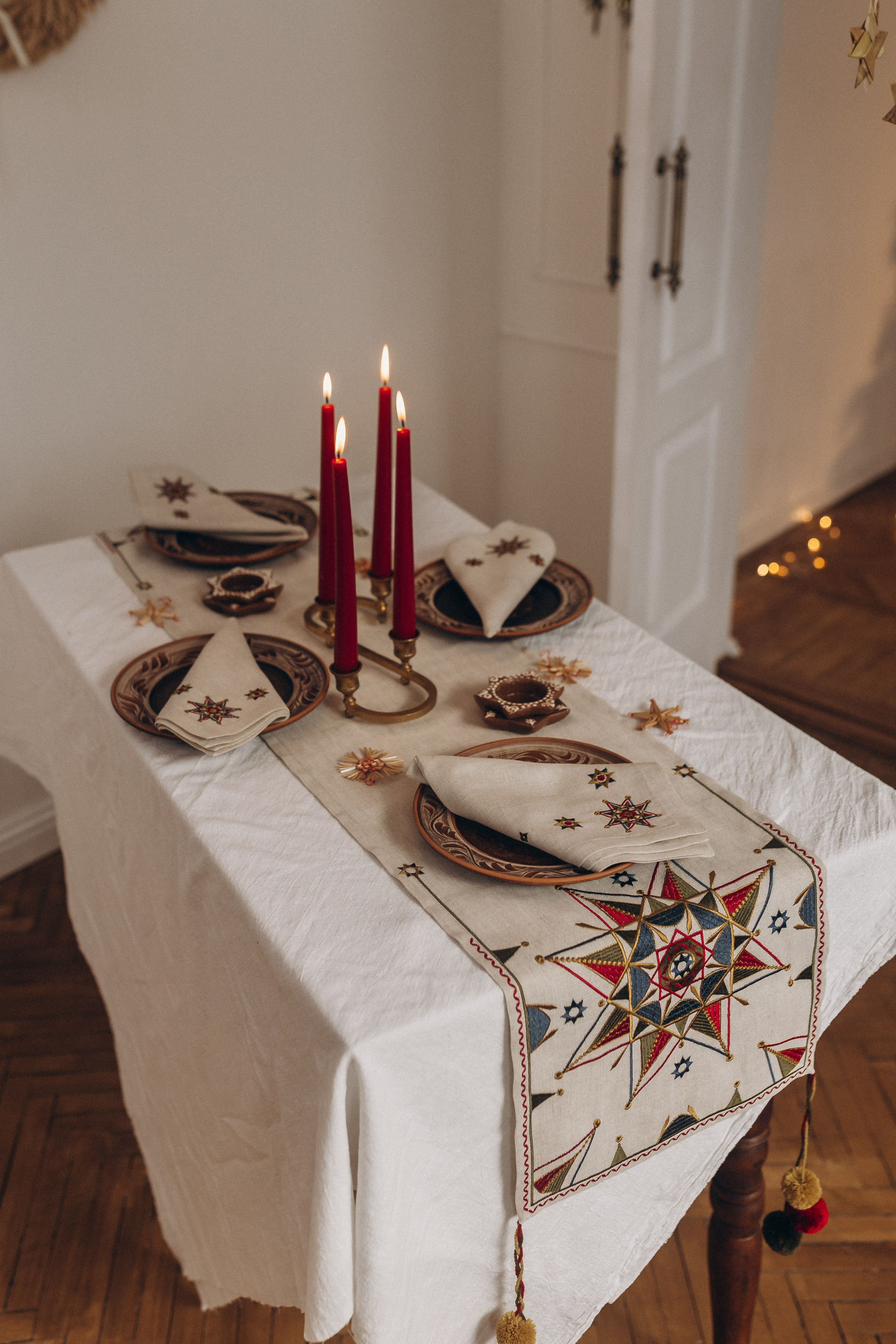 Набір столовий 817 "Вифлеємська зоря": доріжка 140×30 см і 4 серветки