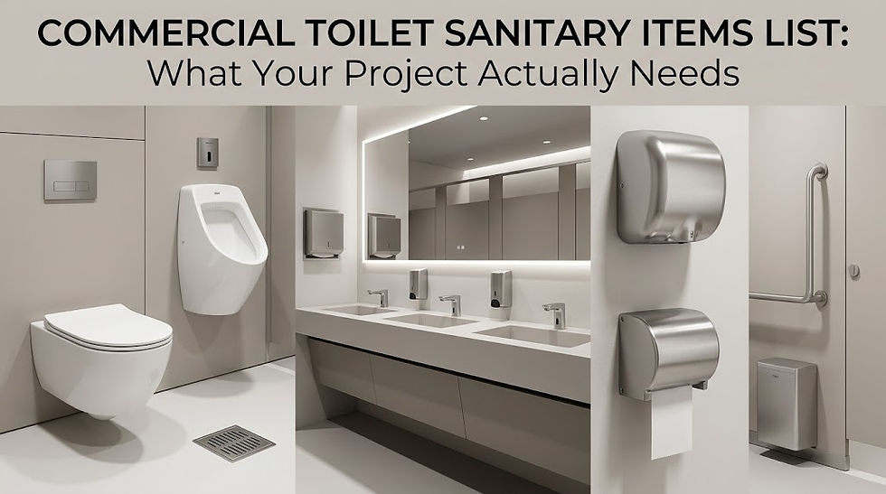 Commercial Toilet Sanitary Items List: What Your Project Actually Needs